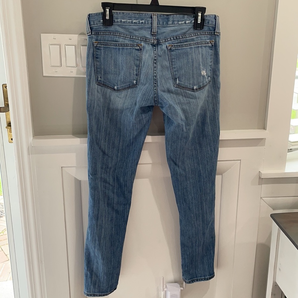 J. Crew Toothpick Ankle Distressed Jeans Size 27 - Picture 5 of 9